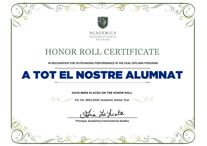 Academica Honor Roll